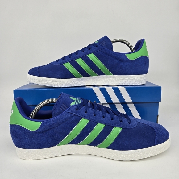 New Adidas Gazelle 'Royal Blue Energy Green' JH5389 Men's Shoes Size 12 - Picture 6 of 8